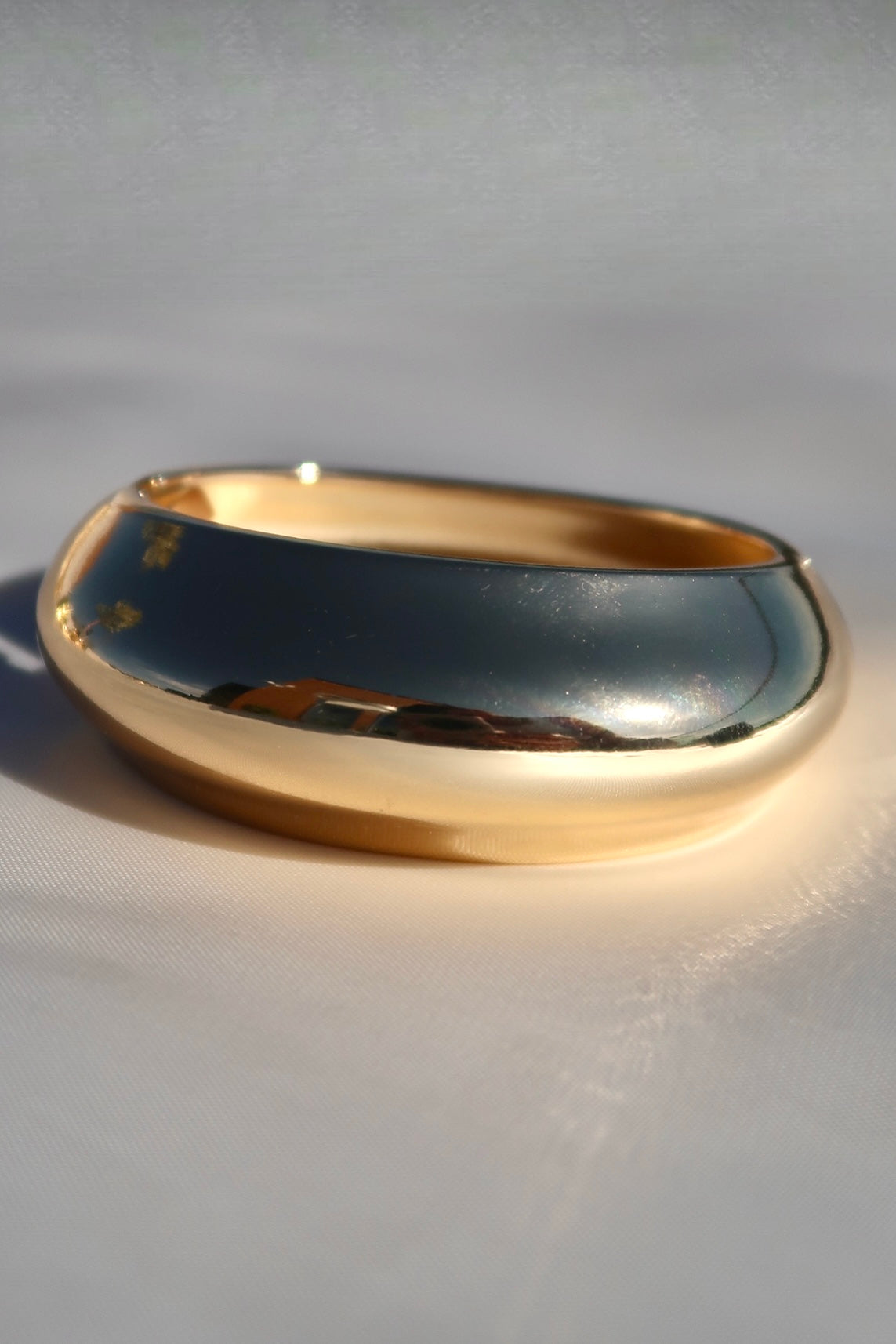 The Raised Dorsal Gold Bangle
