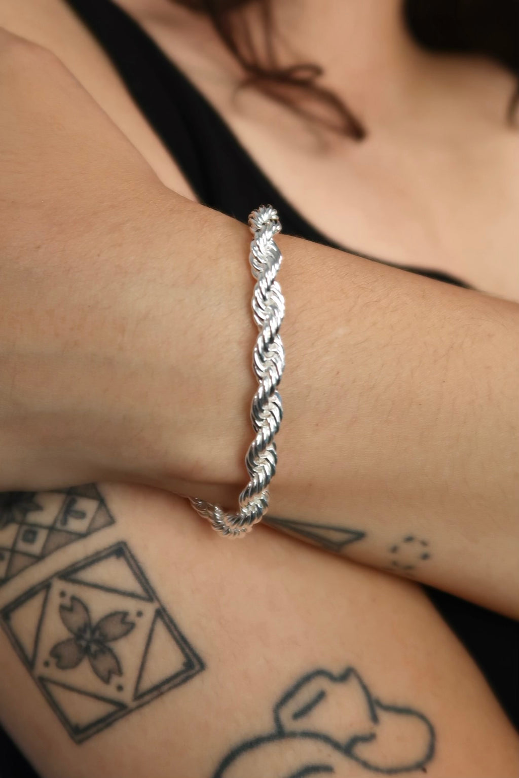 The Rope Silver Bracelet
