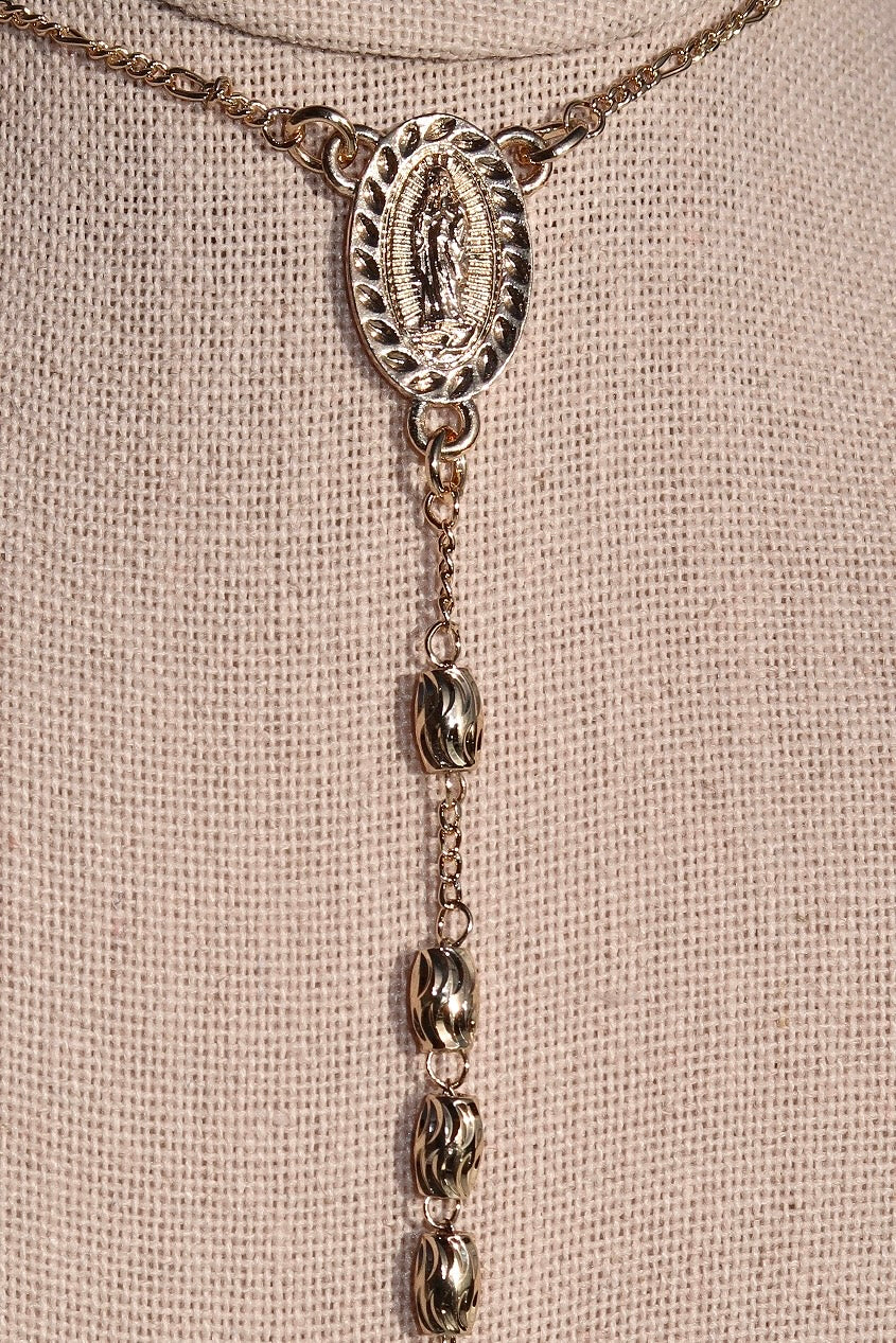 The Deluxe Gold Oval Beads Rosary