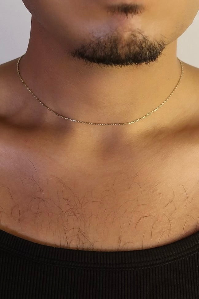The Micro Paper Clip Gold Chain