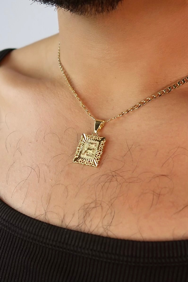 The Letter Square Pendants