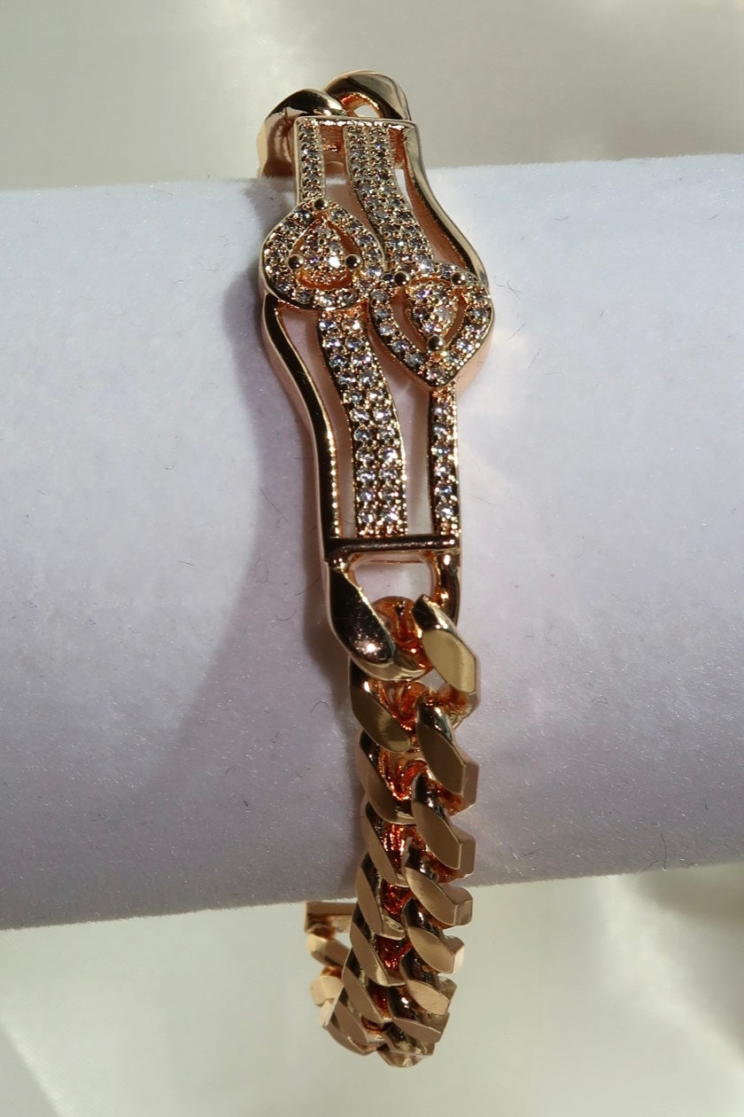 The Snake Diamond Rose Gold Bracelet