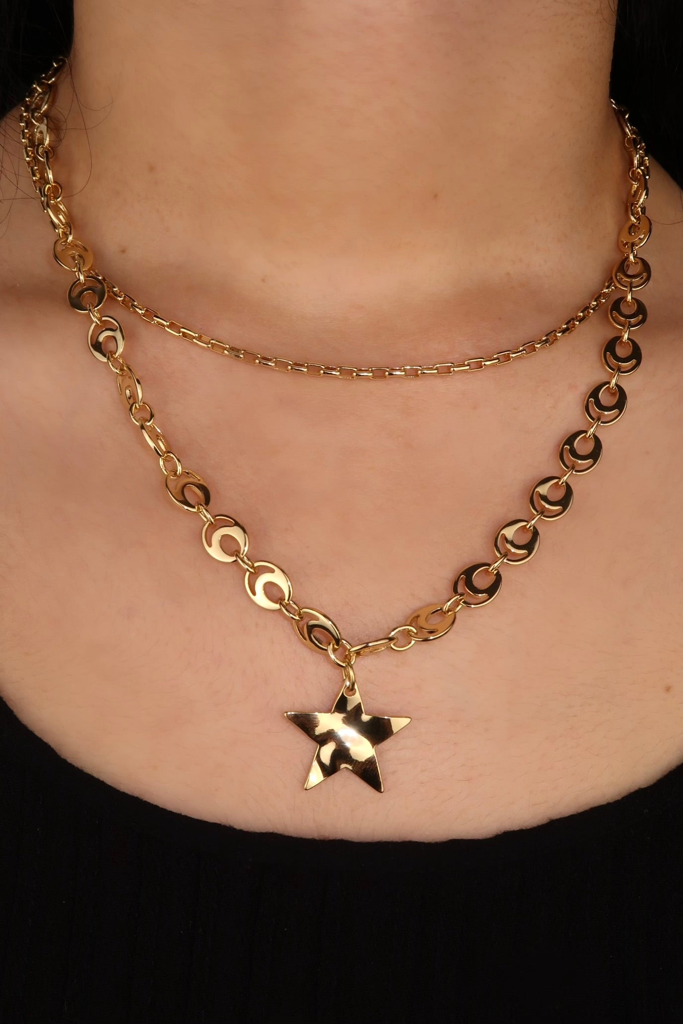The Starlet Double Layer Chain Necklace