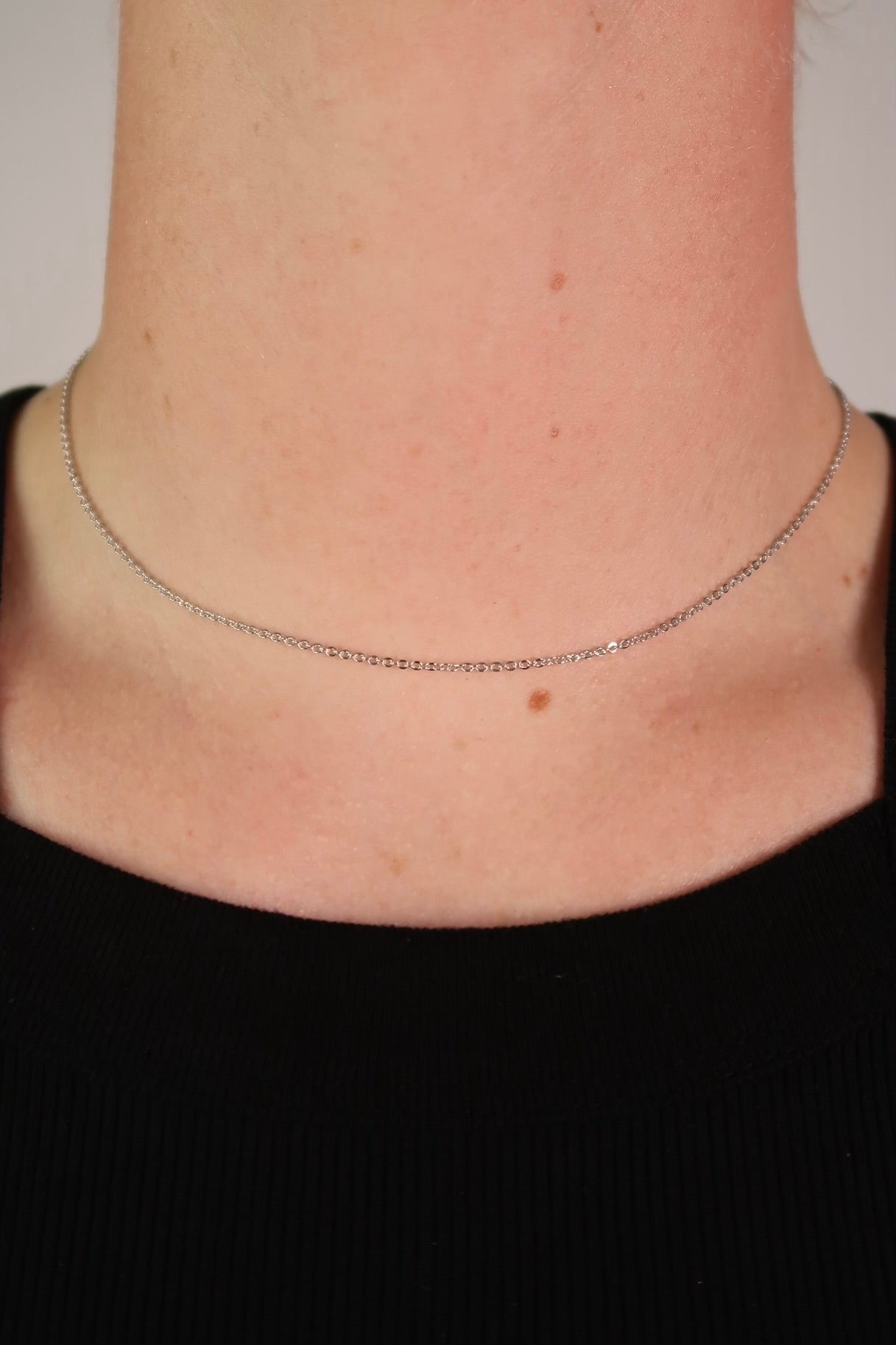 The Micro Paper Clip Silver Chain