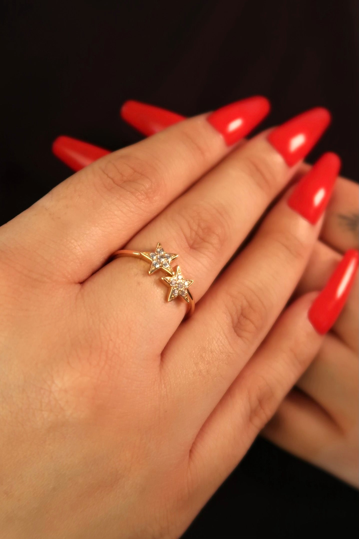 The Twin Star Rose Gold Ring