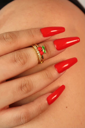 The Double Band Cherry Ring