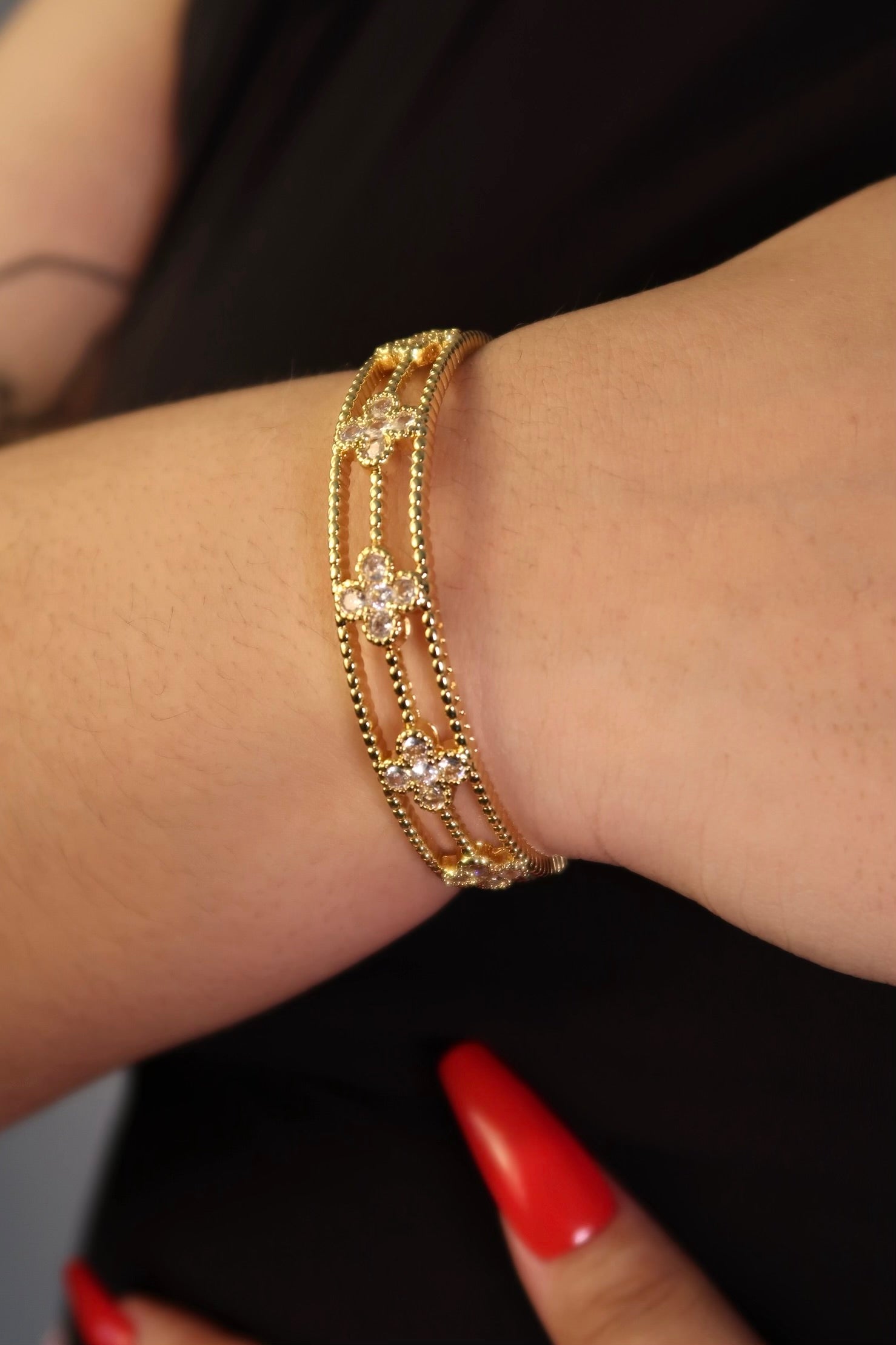 The Clover Gold Cuff
