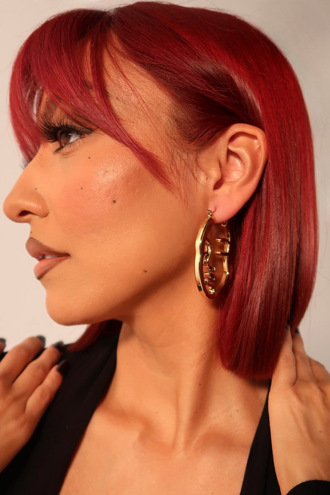 The Faces Gold Earrings