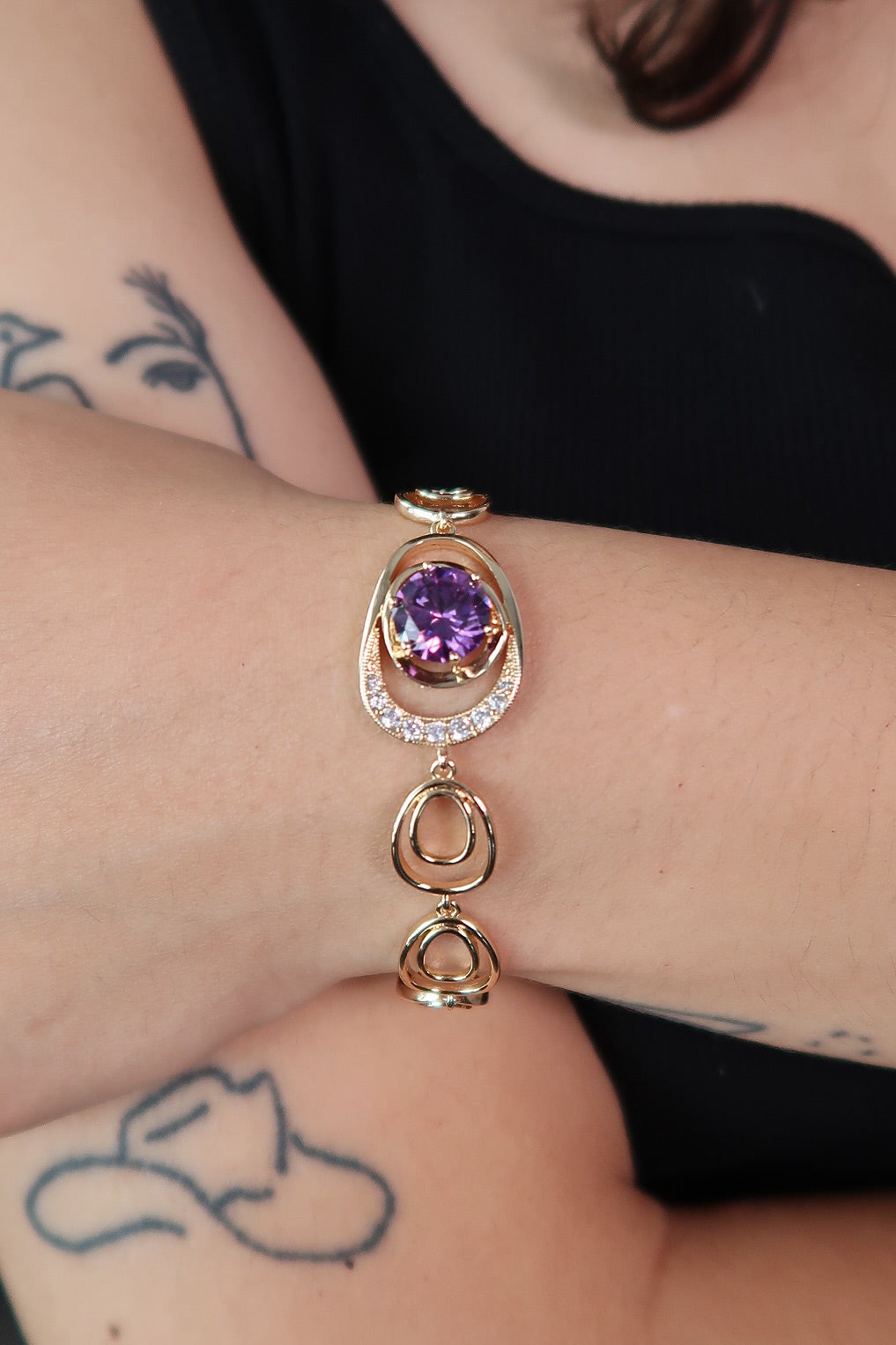 The Oval Stone Rose Gold Bracelet