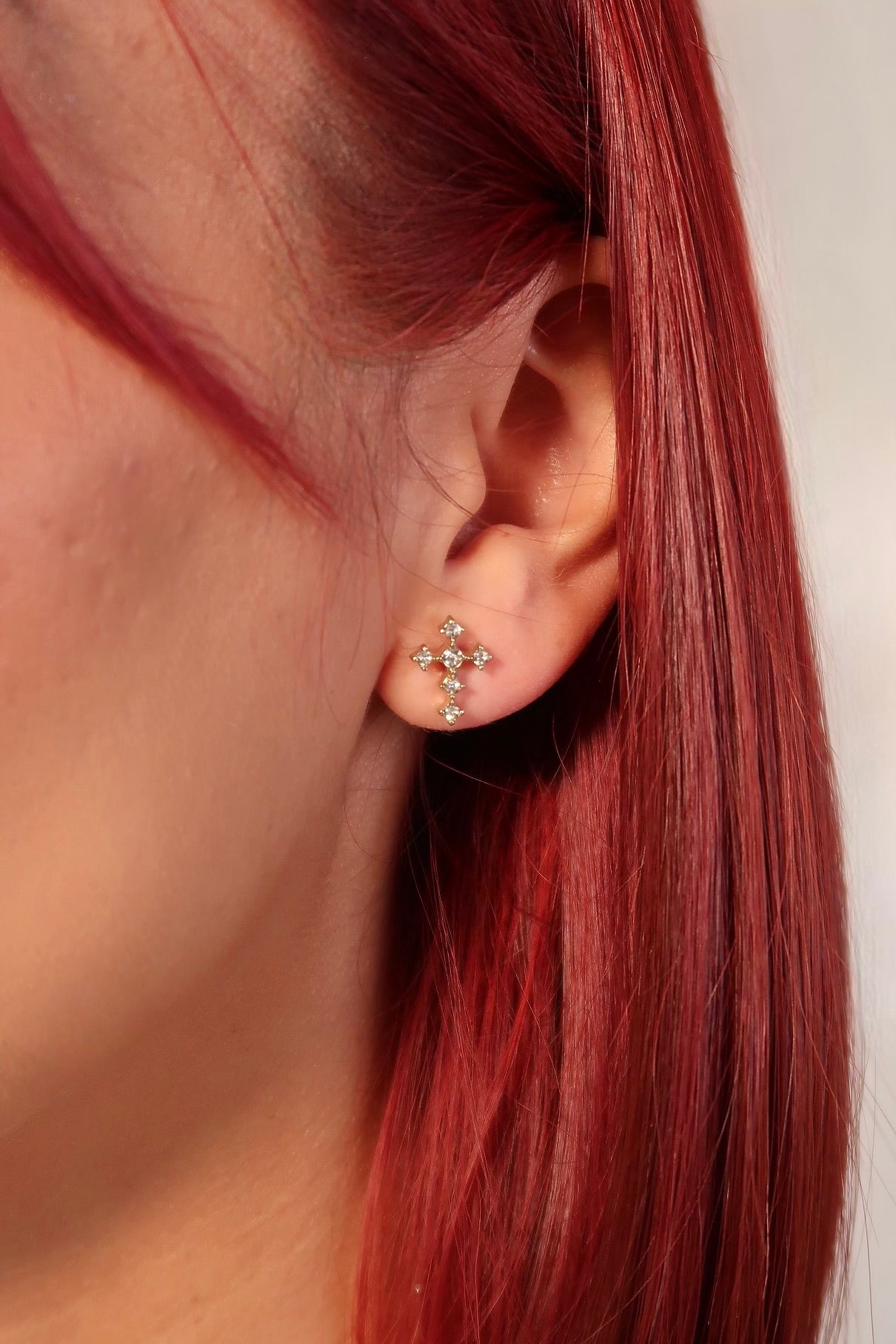 The Spike Cros Gold Earrings