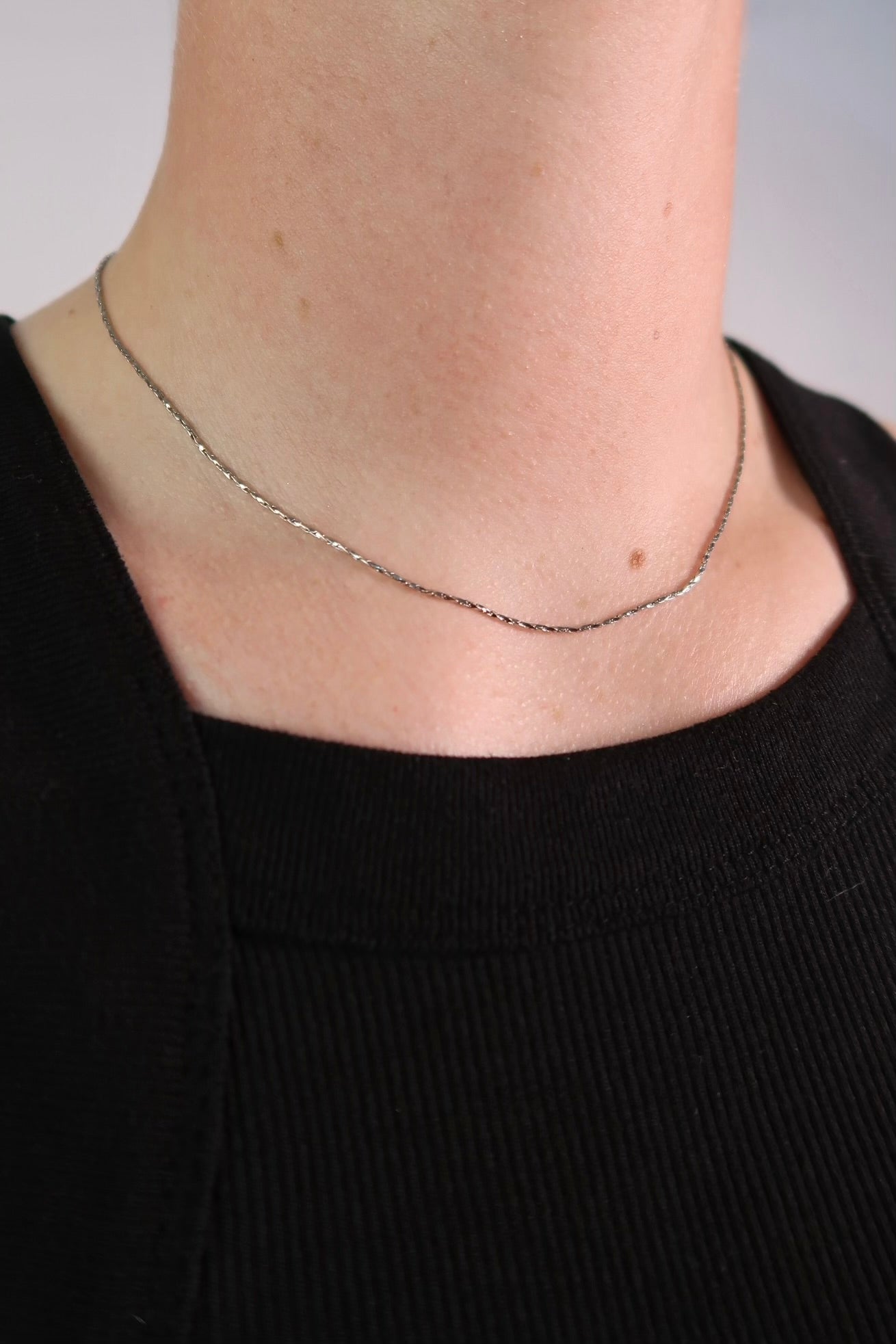 The Micro Twist Silver Chain