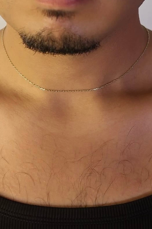 The Micro Paper Clip Gold Chain