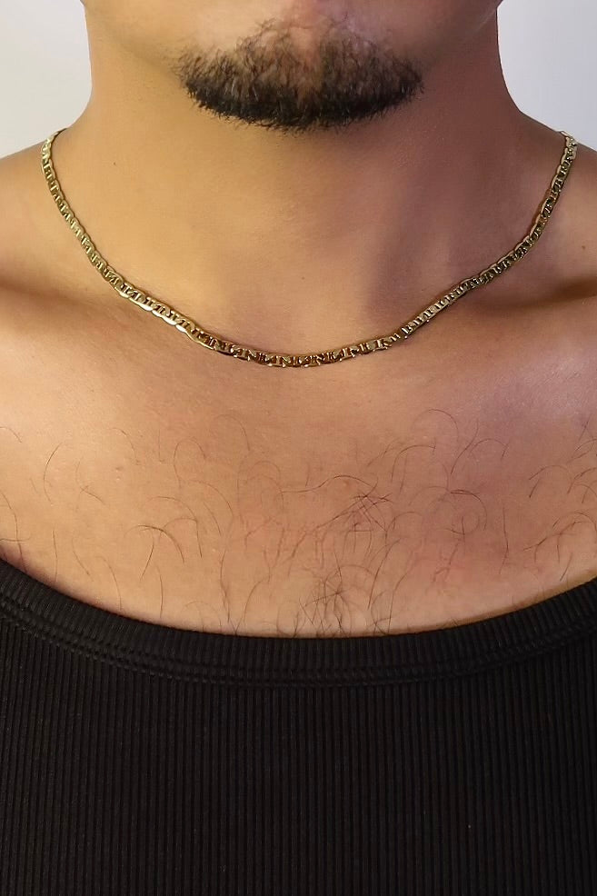 The Small Flat Mariner Gold Chain