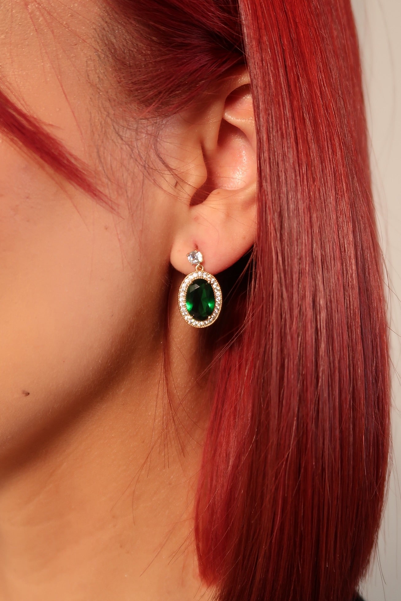The Diamond Oval Earrings
