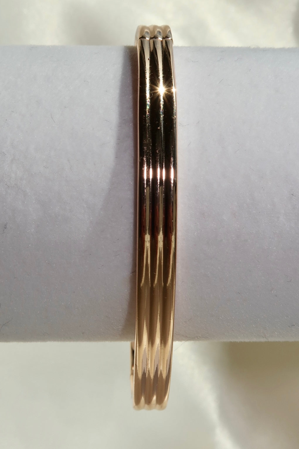 The Structured Rose Gold Bangle