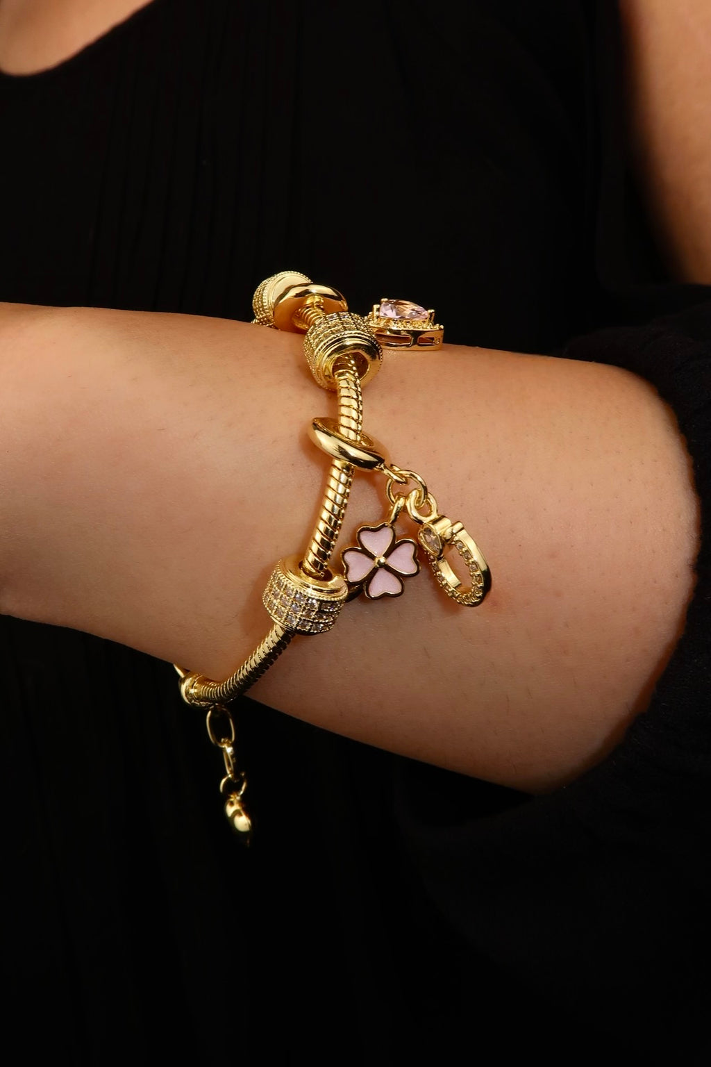 The Lovergirl Gold Charm Bracelet