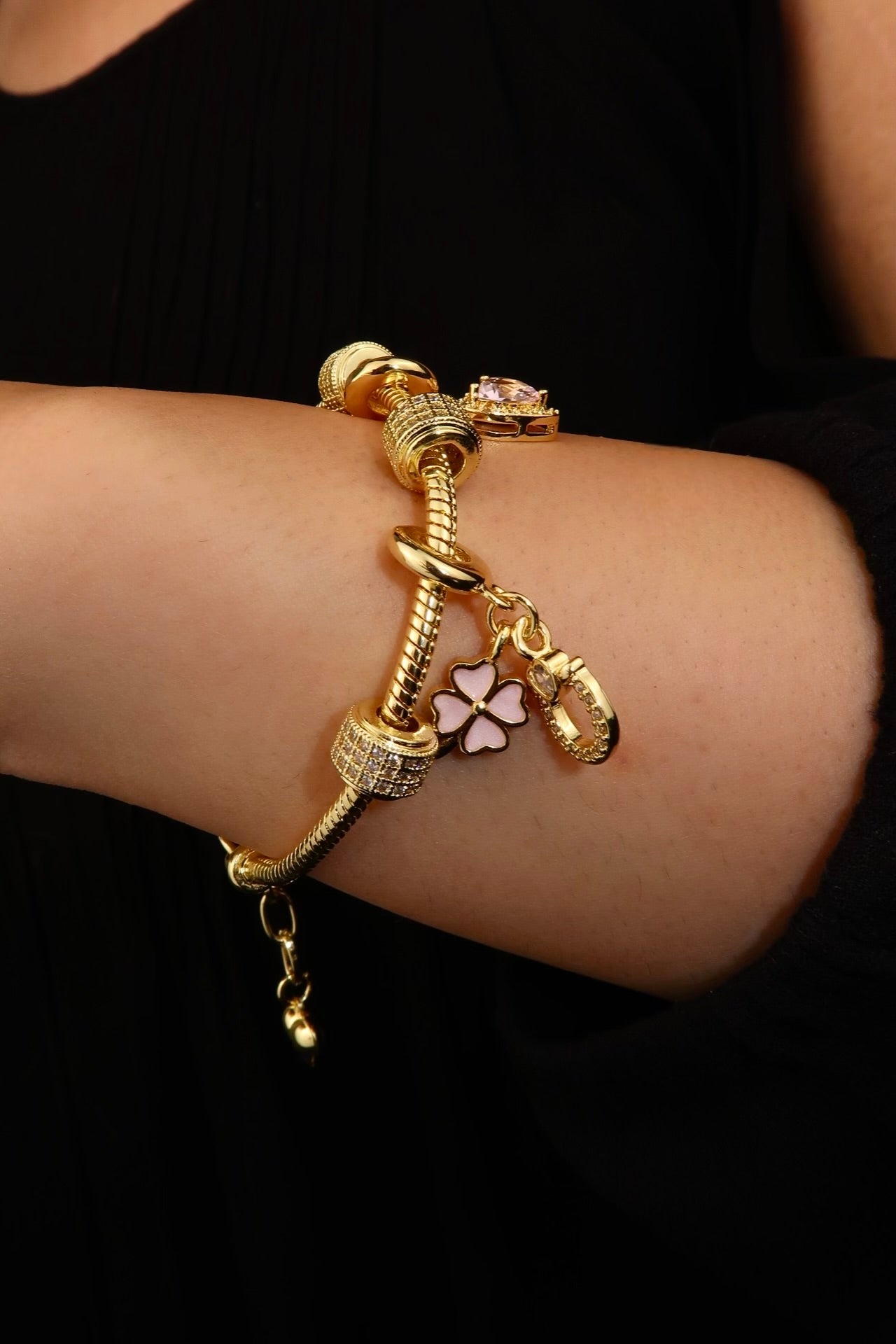 The Lovergirl Gold Charm Bracelet