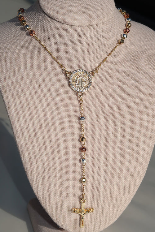 Deluxe Tricolor Gold Rosary