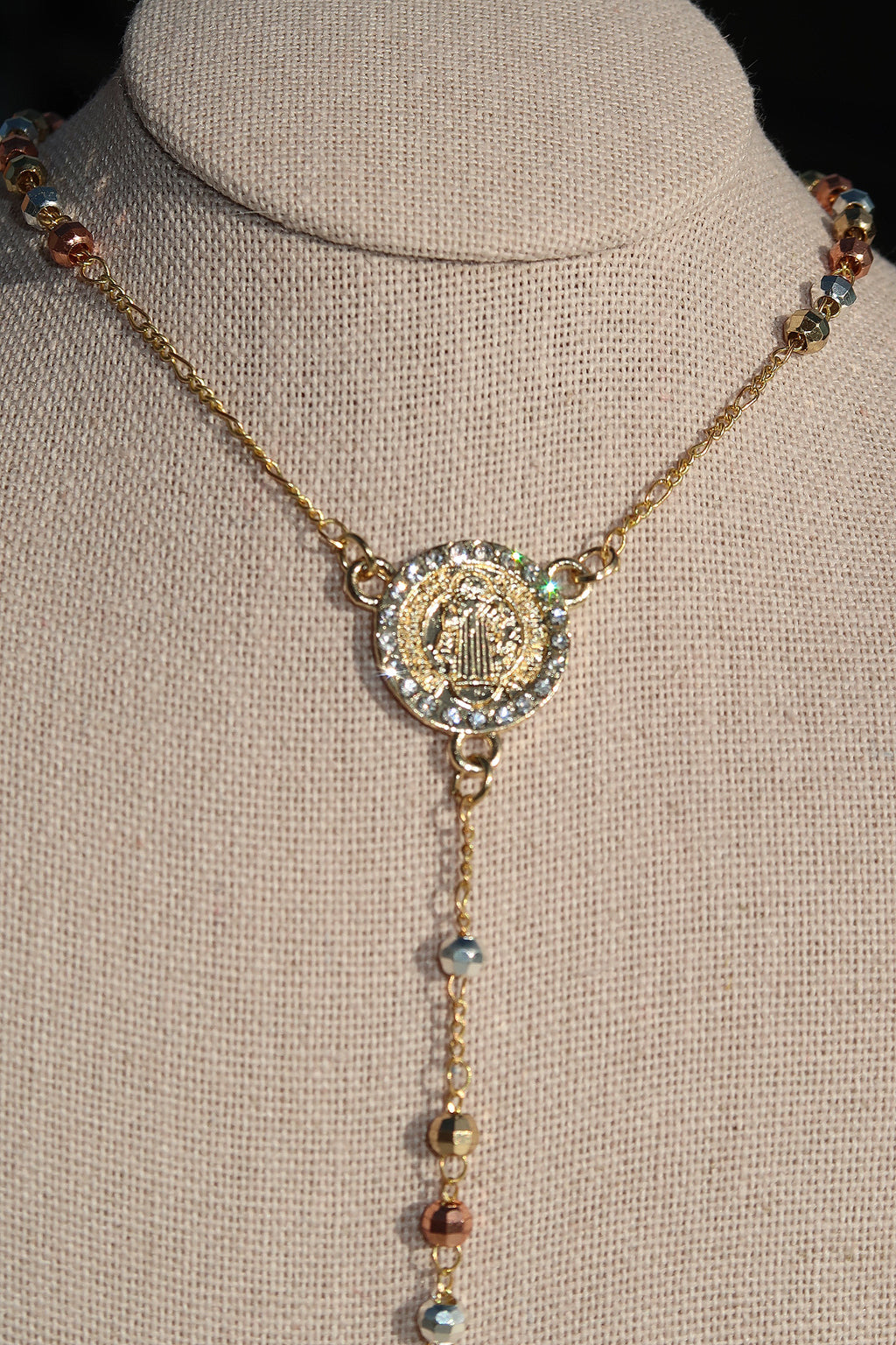 Deluxe Tricolor Gold Rosary