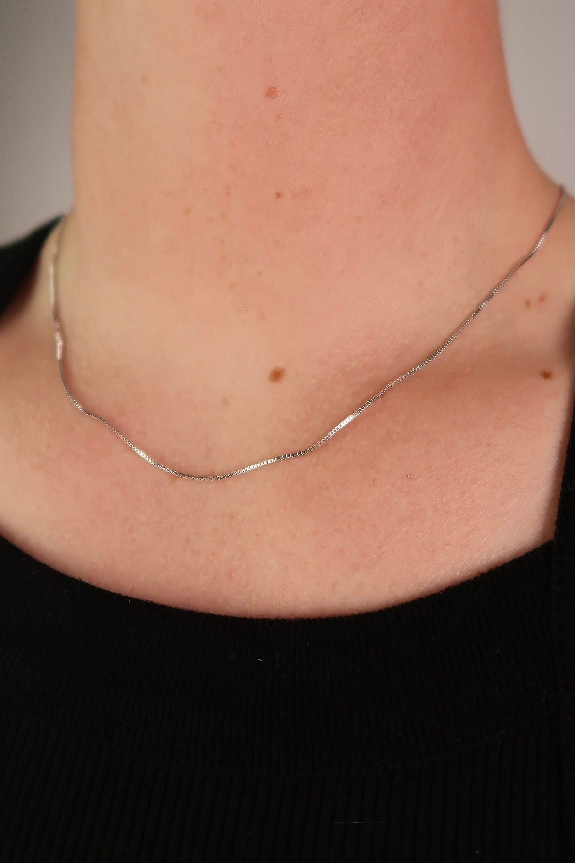The Micro Box Silver Chain
