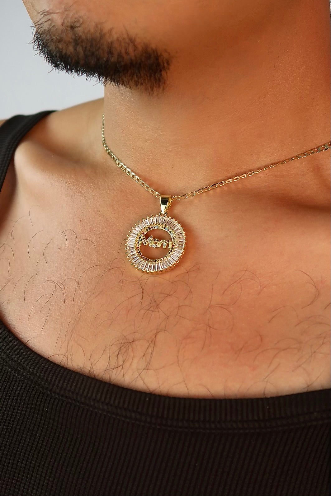 The Large Diamond Circle Mom Pendant