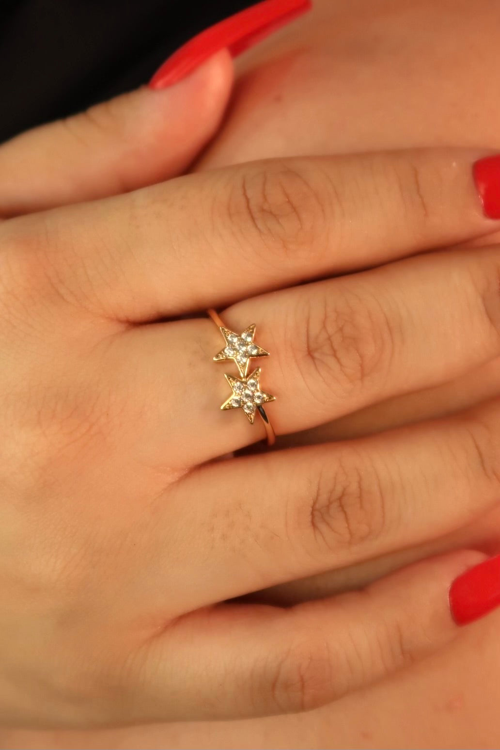 The Twin Star Rose Gold Ring
