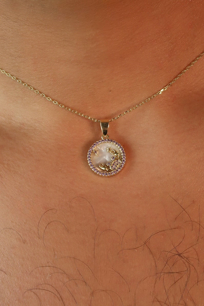 The Colors & Pearl Back Zodiac Pendants