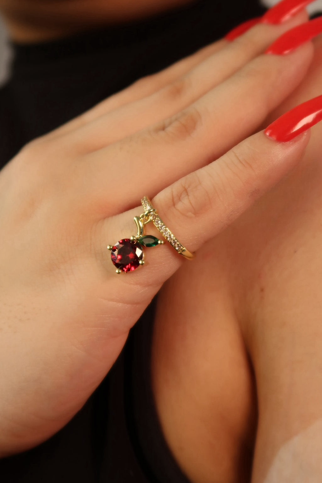 The Dangle Cherry Ring