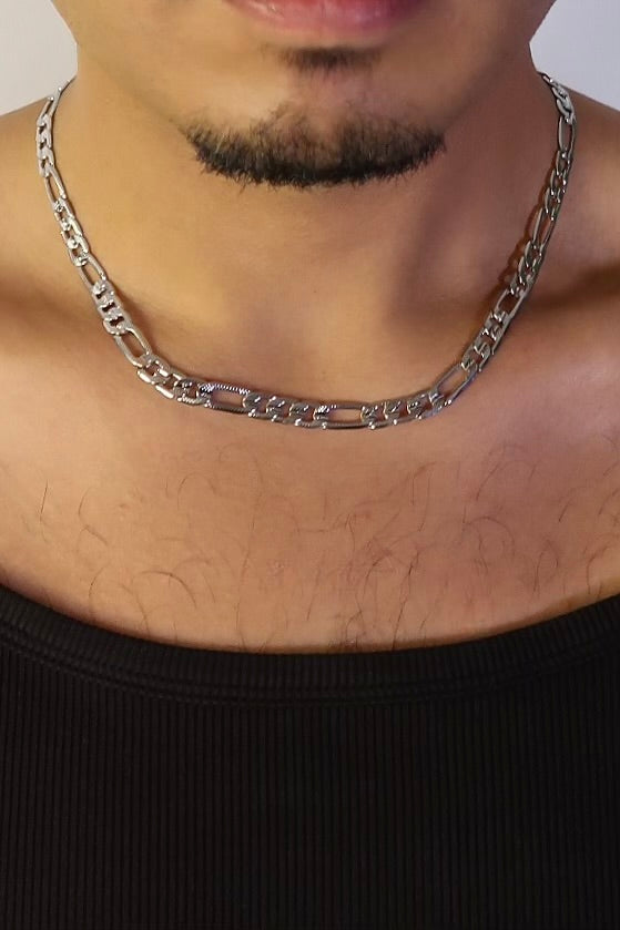 The Large Figaro Silver Chain