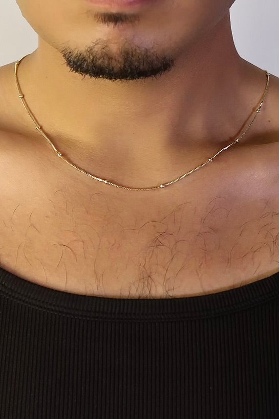 The Saturn Box Gold Chain