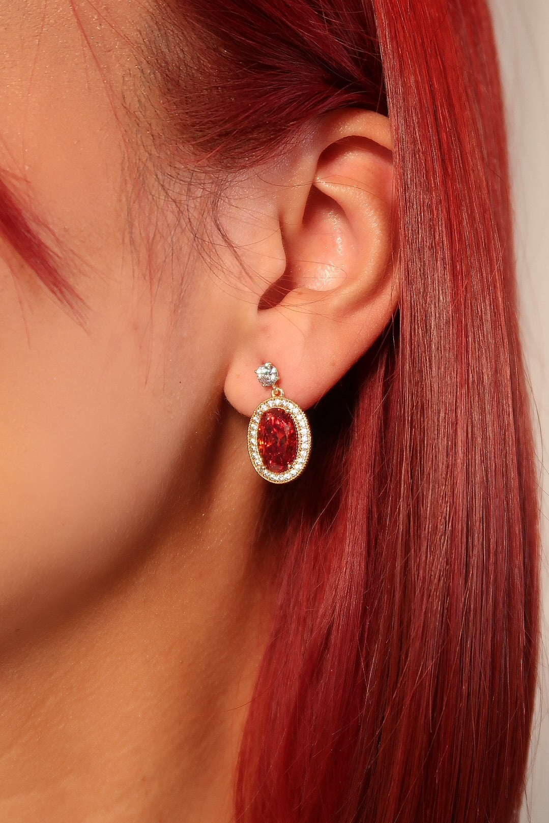 The Diamond Oval Earrings