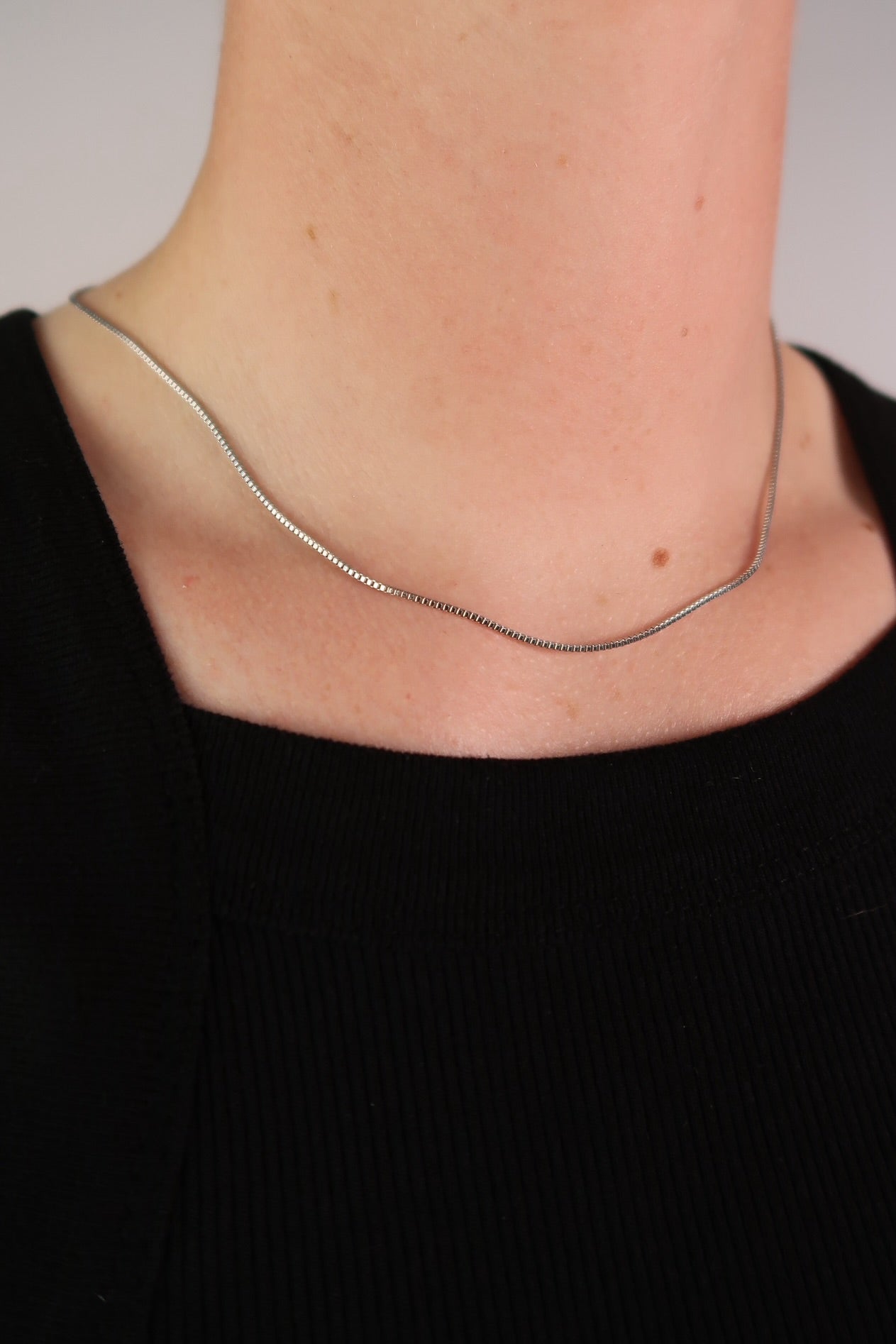 The Tiny Box Silver Chain