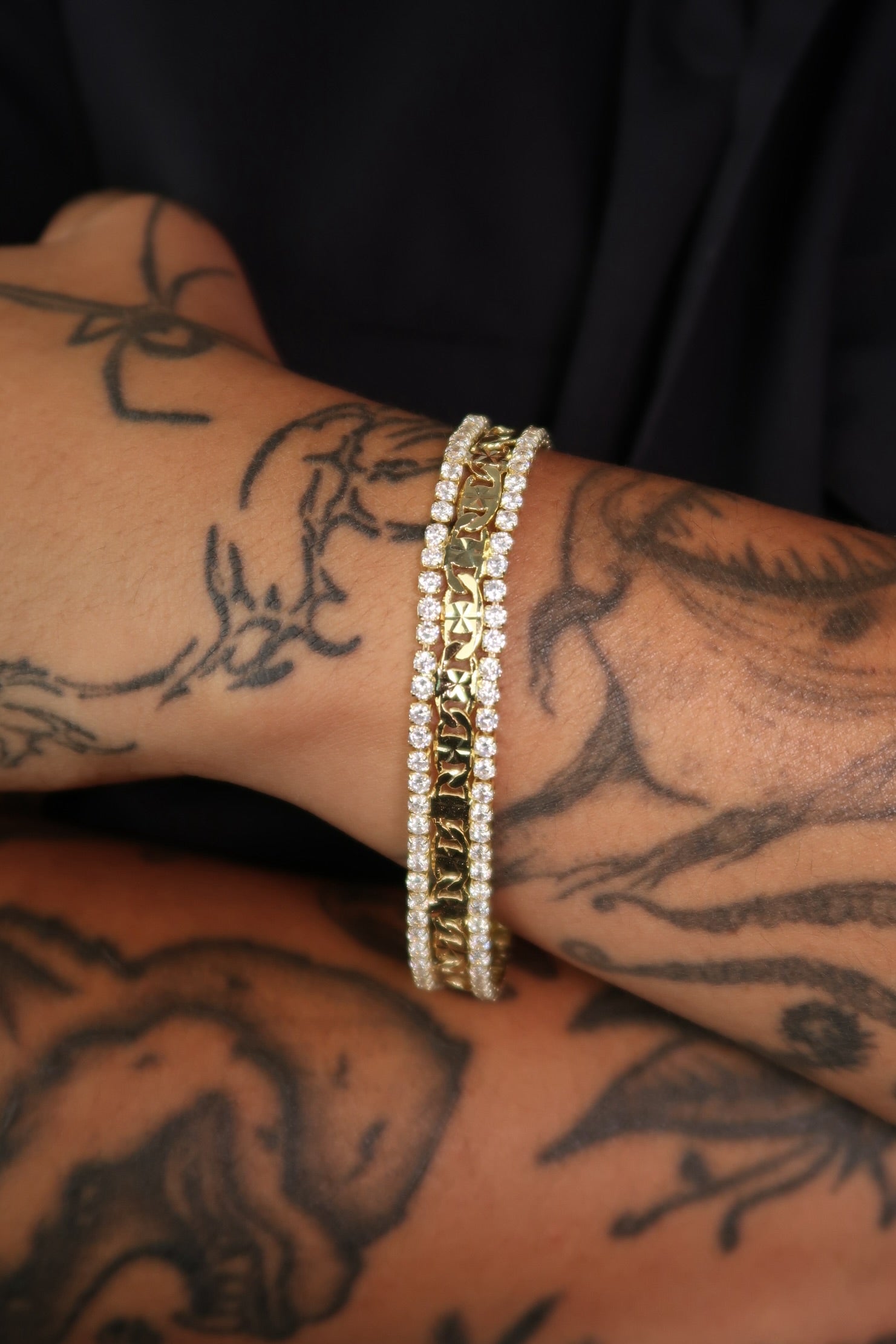 The Double Diamond Gold Bracelet