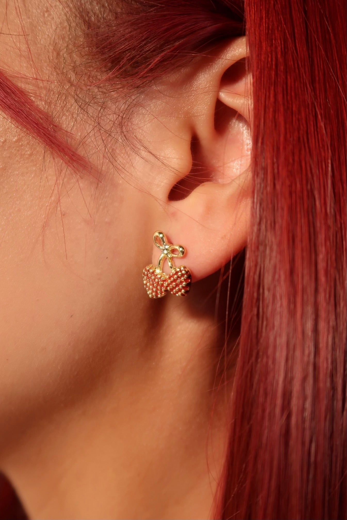 The Cherry Hearts Studs