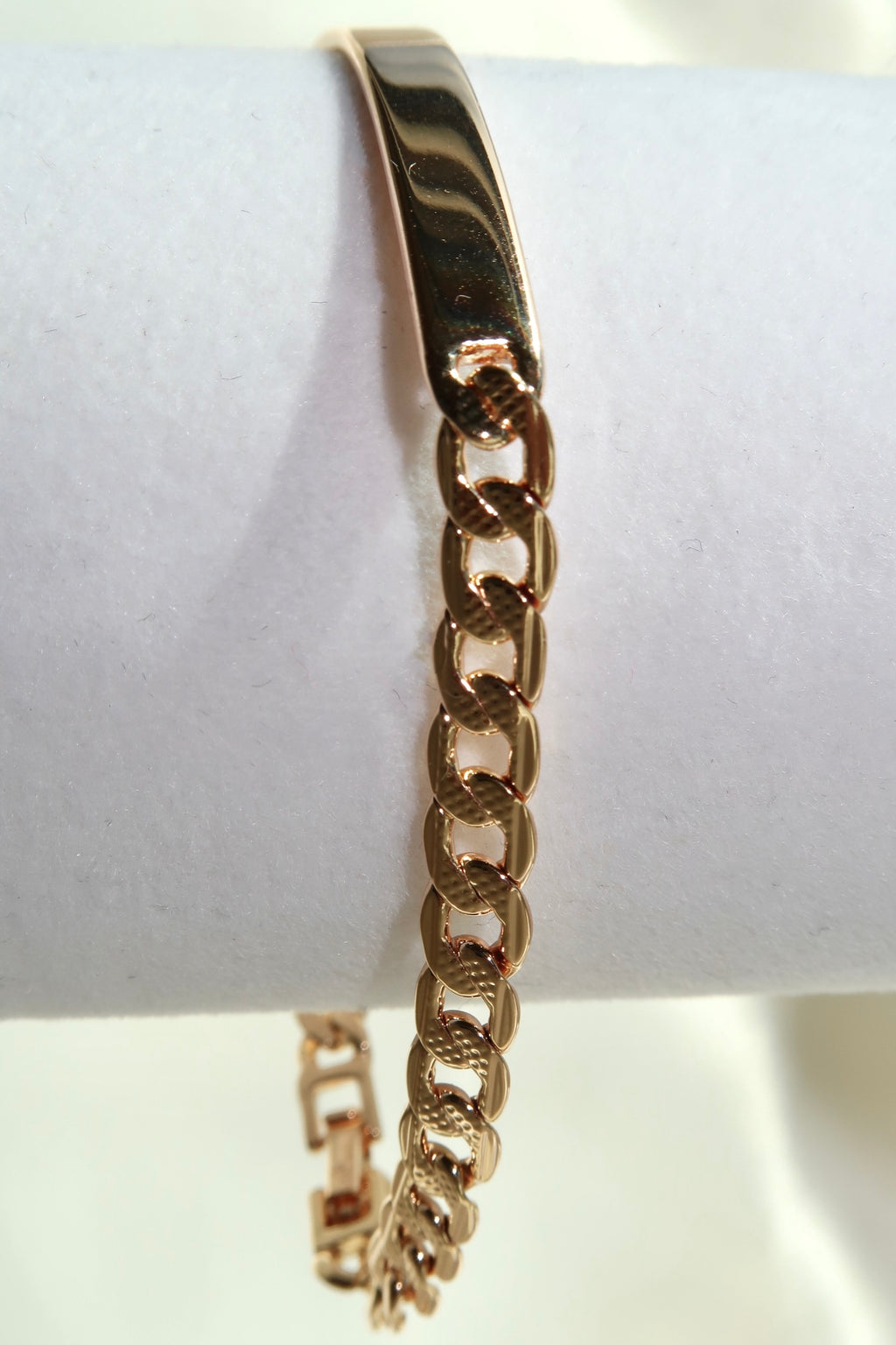 The Cuban Plaque Rose Gold Bracelet