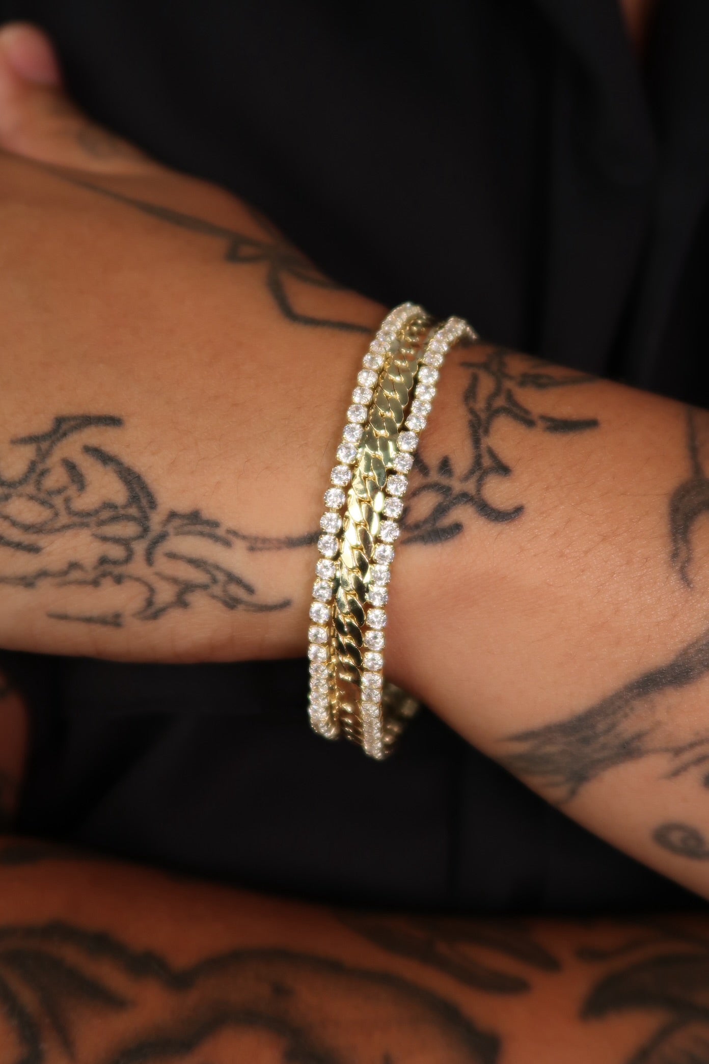 The Double Diamond Gold Bracelet
