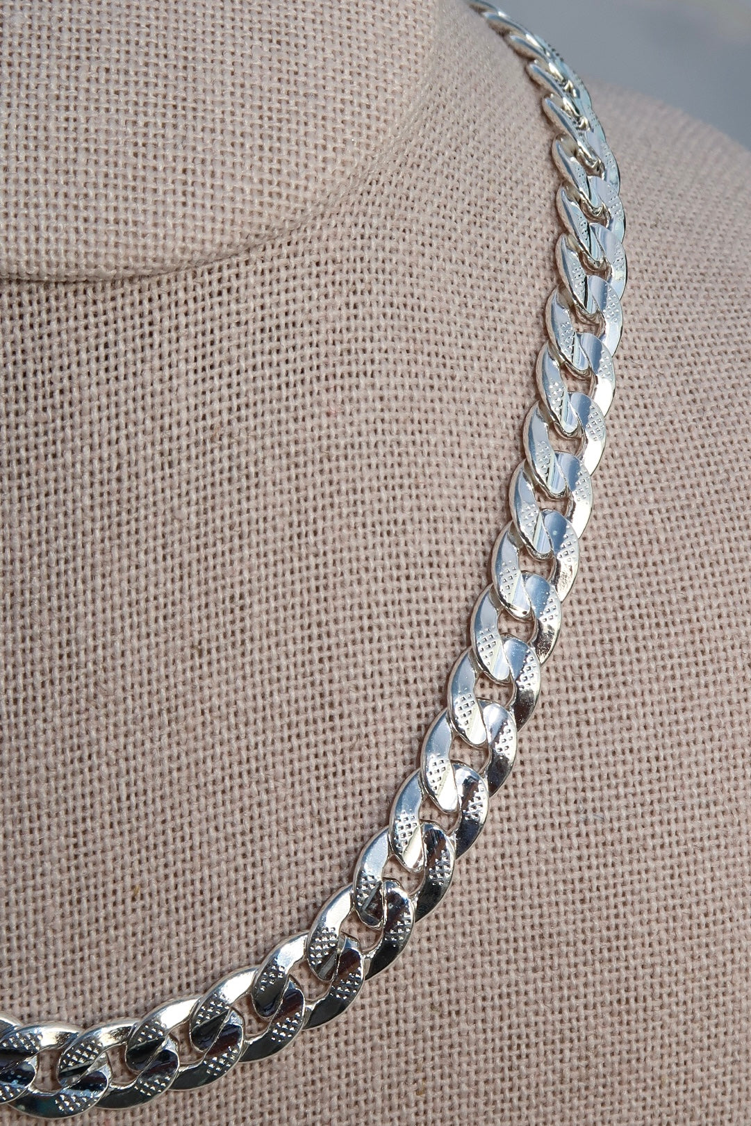 The Medium Cuban Silver Chain