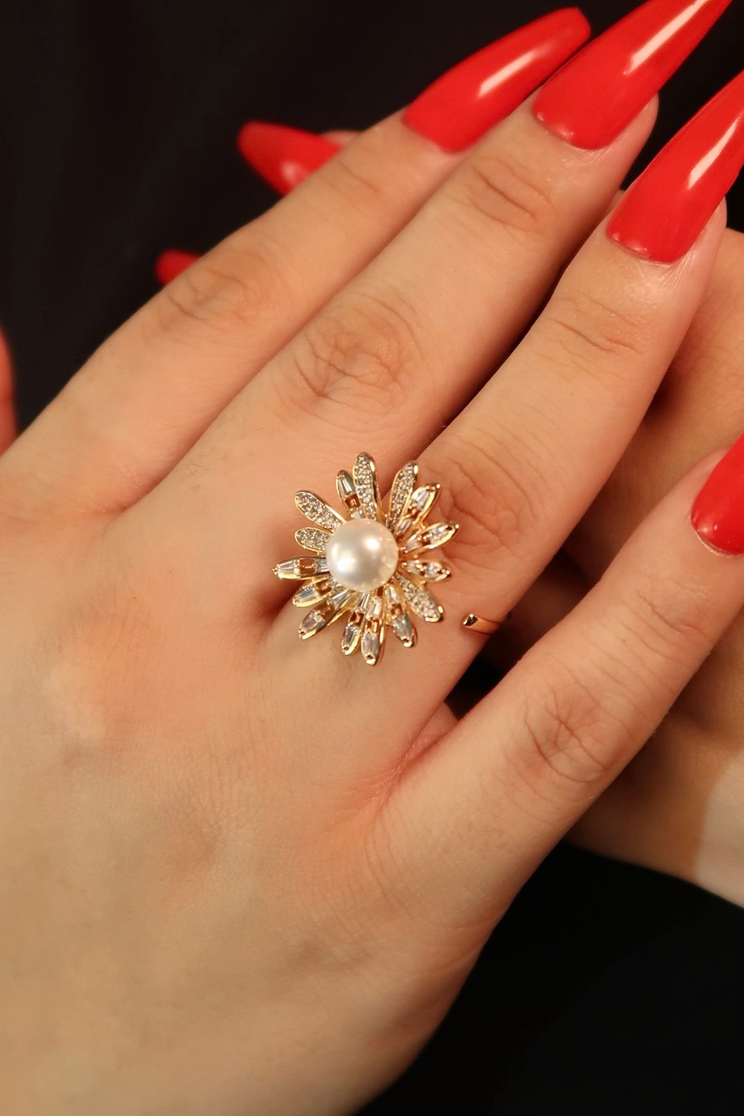 The Pearl Flower Rose Gold Ring