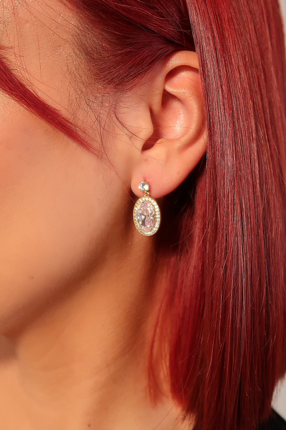 The Diamond Oval Earrings