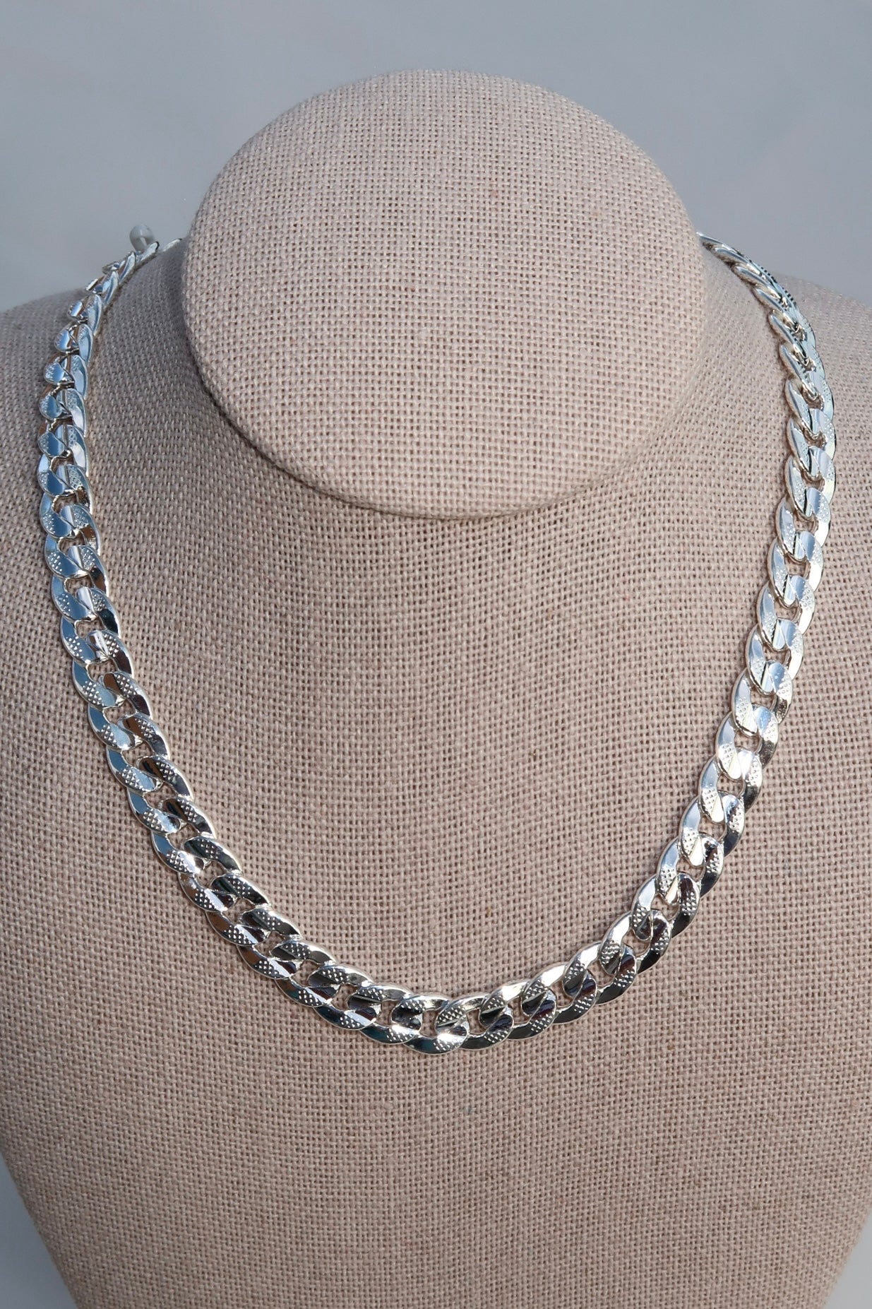 The Medium Cuban Silver Chain