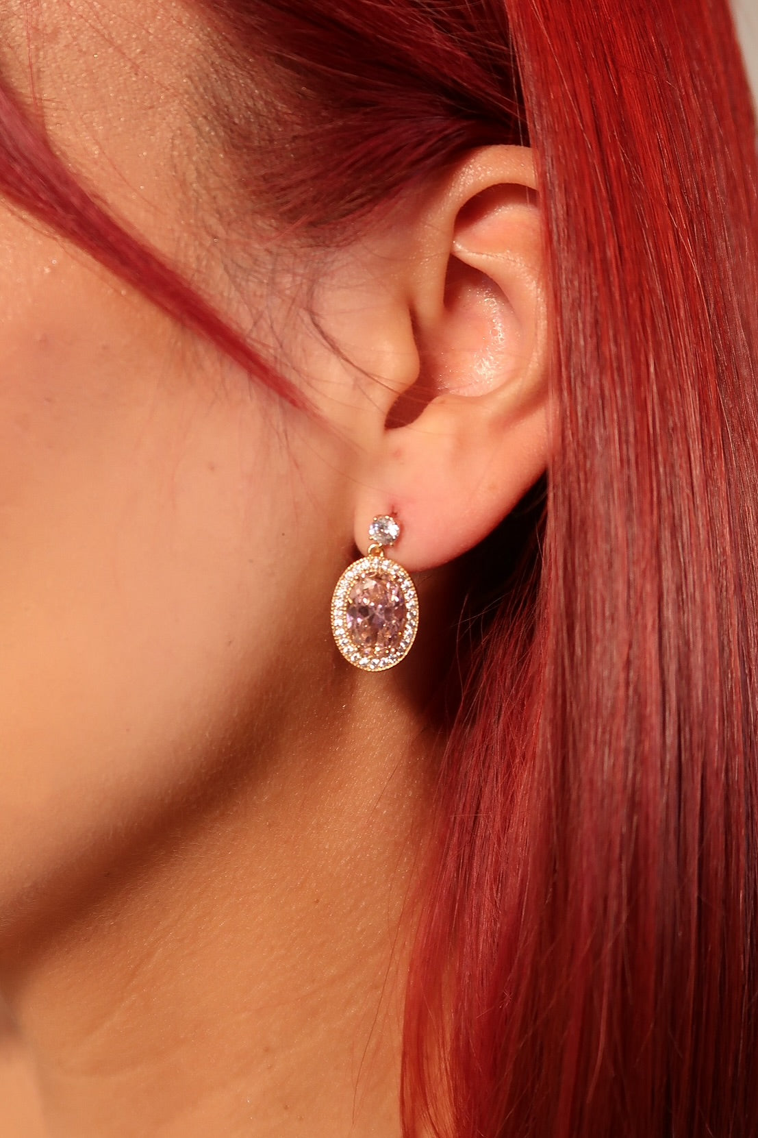 The Diamond Oval Earrings