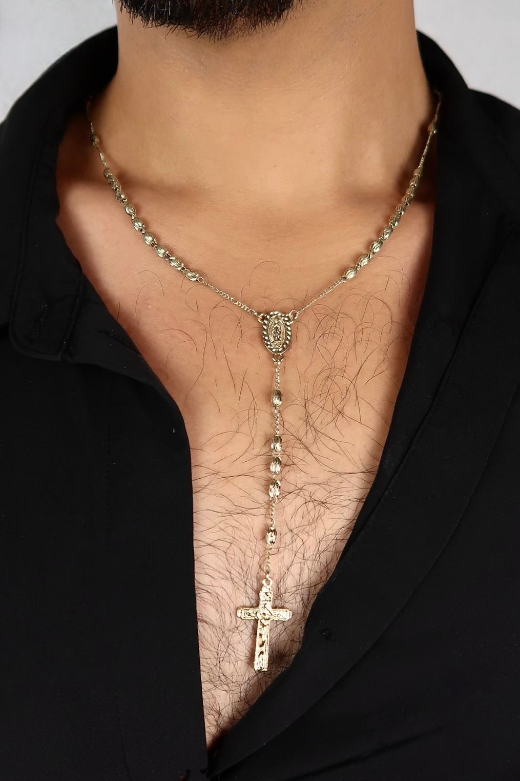 The Deluxe Gold Oval Beads Rosary