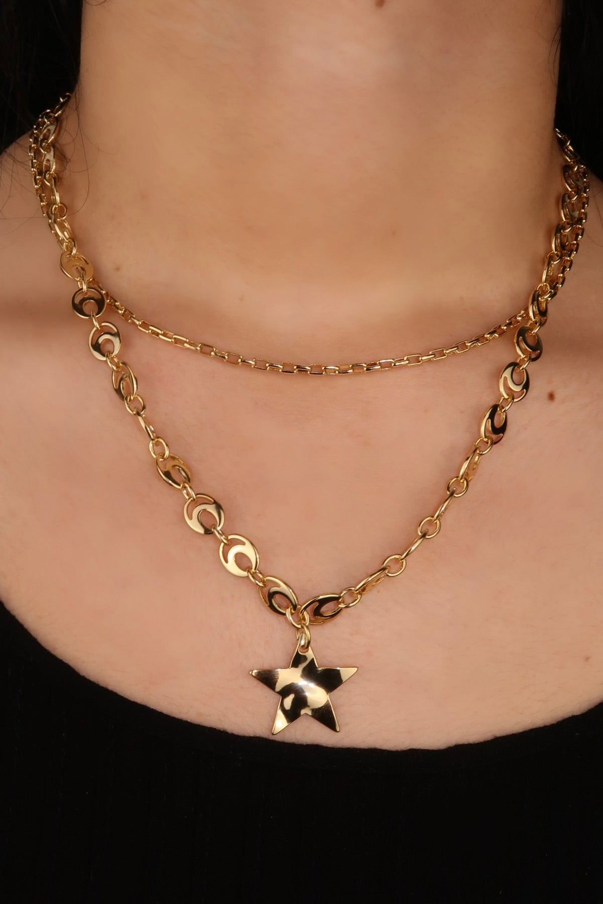 The Starlet Double Layer Chain Necklace