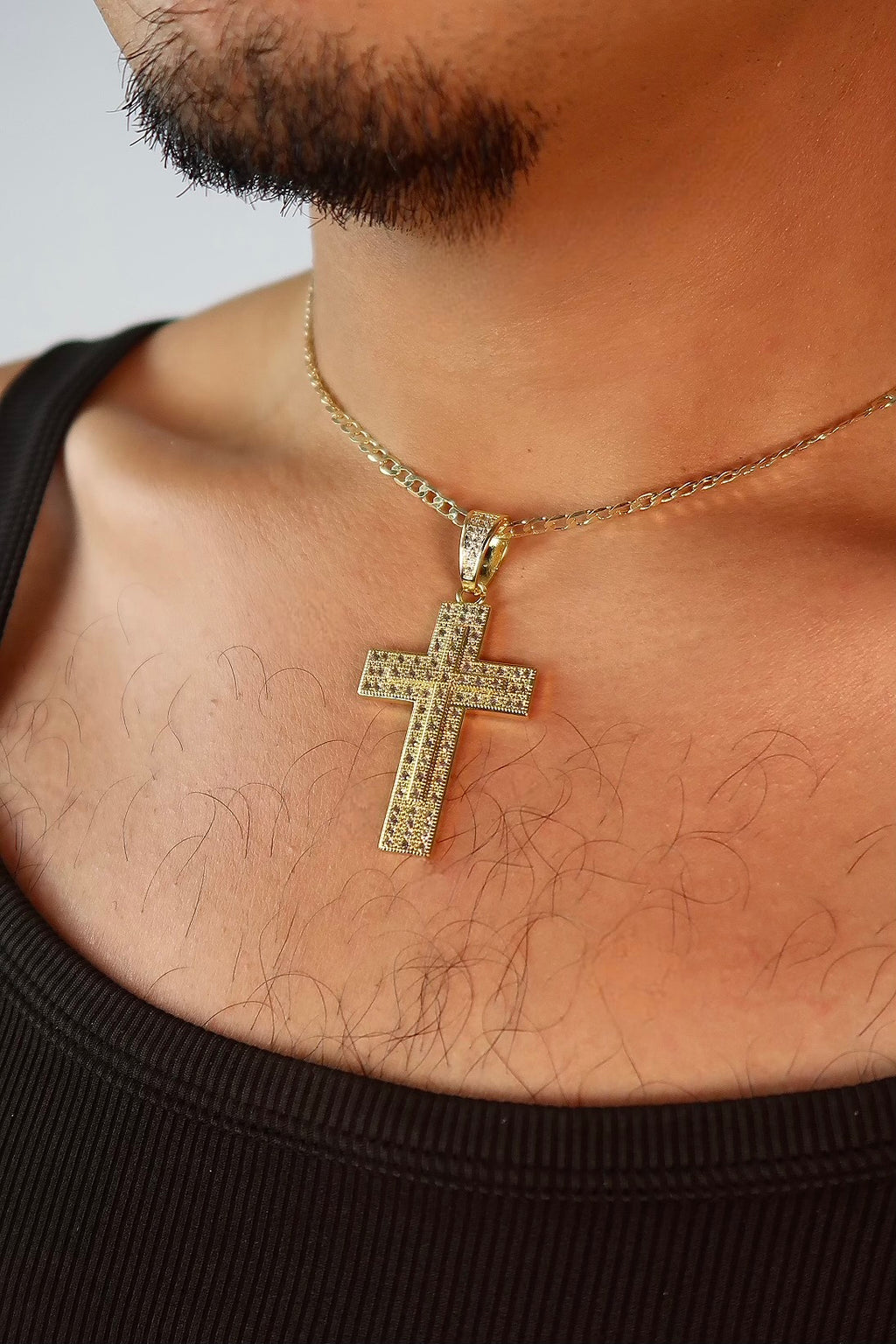 The Double Cross Gold Pendant