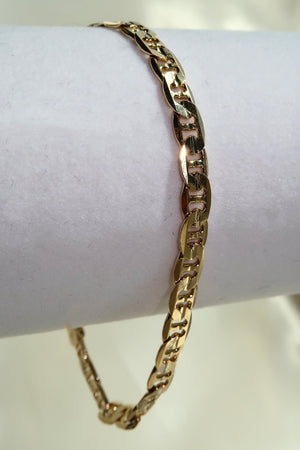 The Small Flat Mariner Gold Bracelet