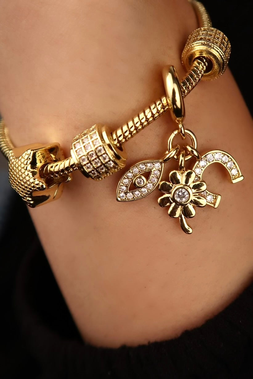 The Lucky Star Gold Charm Bracelet