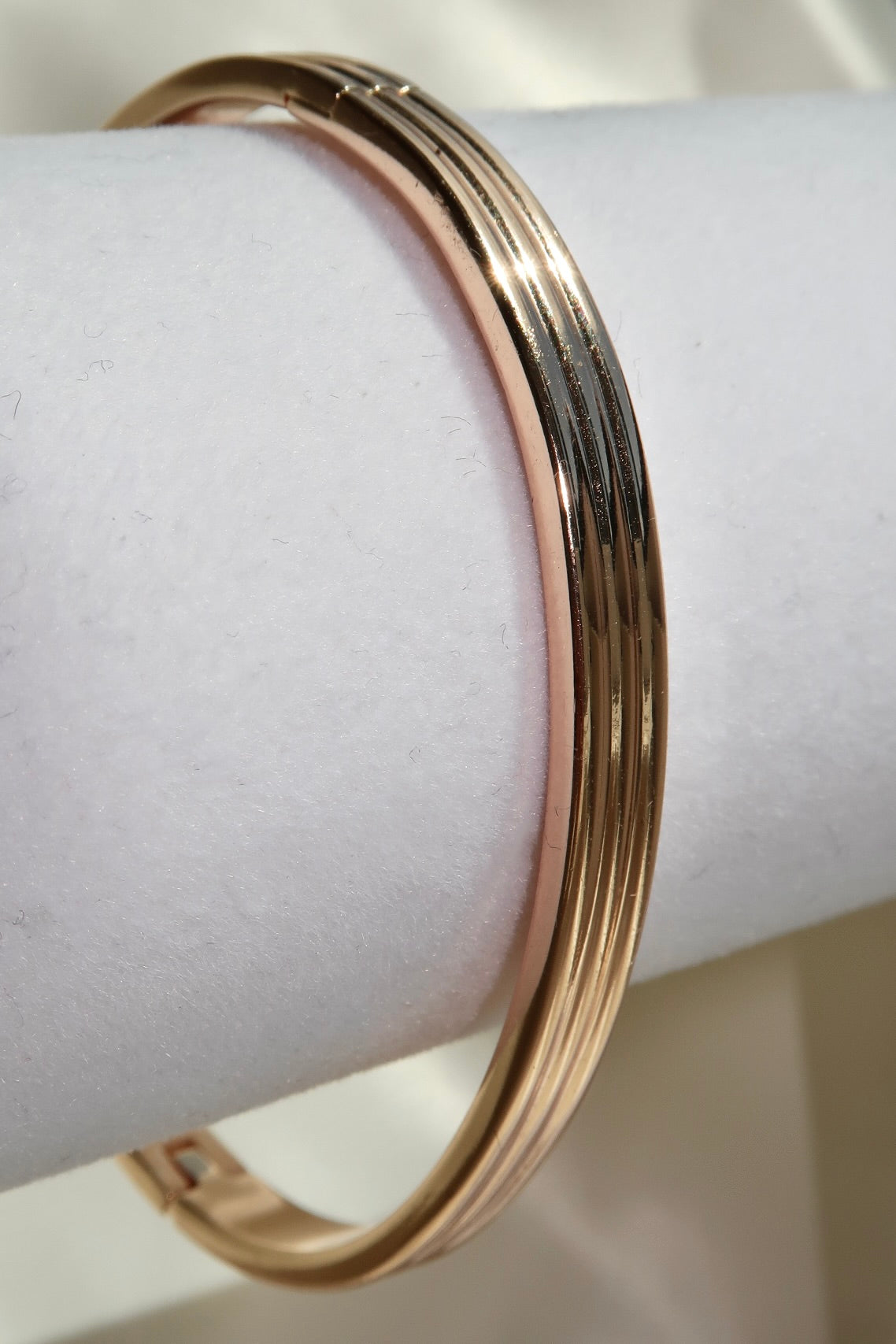 The Structured Rose Gold Bangle
