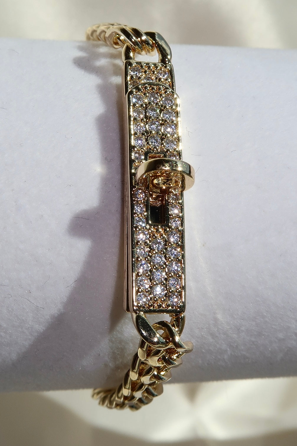 The Diamond Lock Gold Bracelet