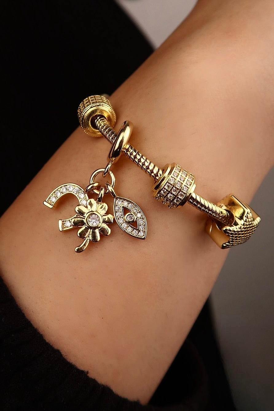 The Lucky Star Gold Charm Bracelet