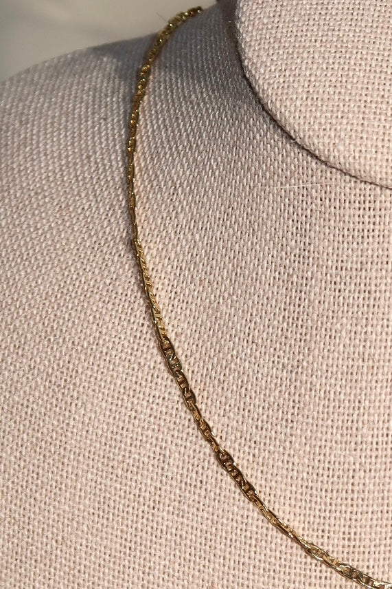 The Micro Flat Mariner Gold Chain
